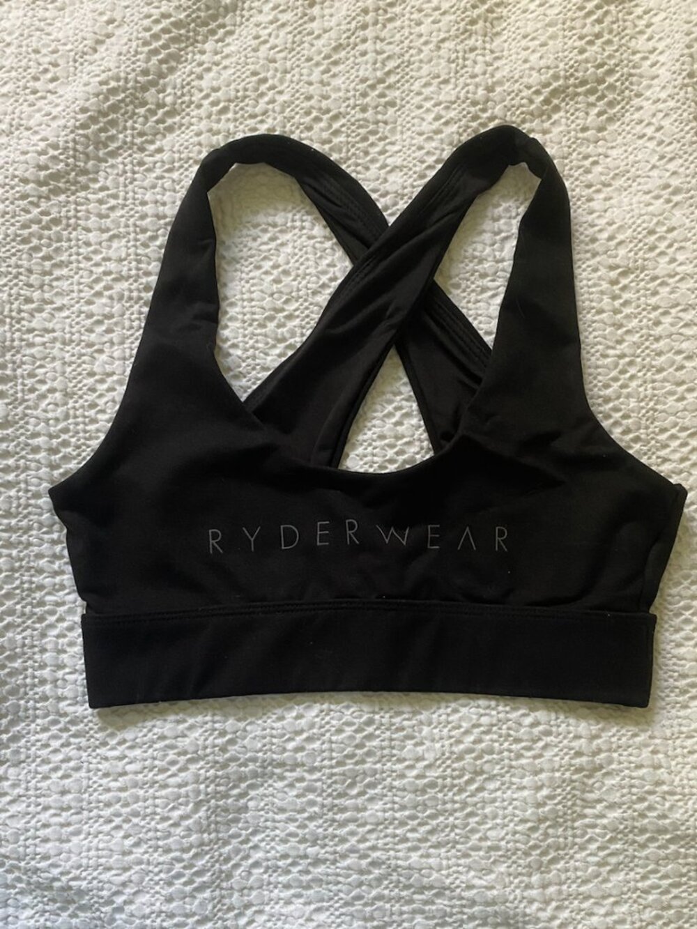 Ryderwear Staples Cross Over Strappy Sports Bra Black - Size XS
